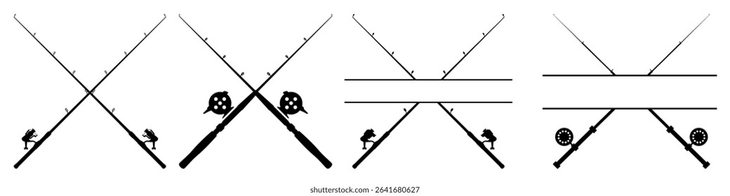 Fishing rod icon vector. Fishing illustration sign. Fish symbol or logo.