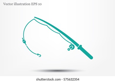 Fishing Rod icon vector illustration.