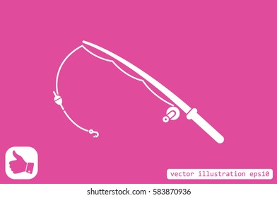 Fishing Rod icon vector illustration.
