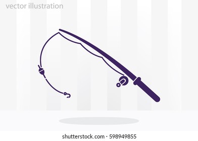 Fishing Rod icon vector illustration eps10