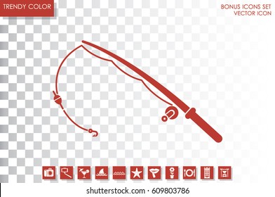 Fishing Rod icon vector illustration eps10