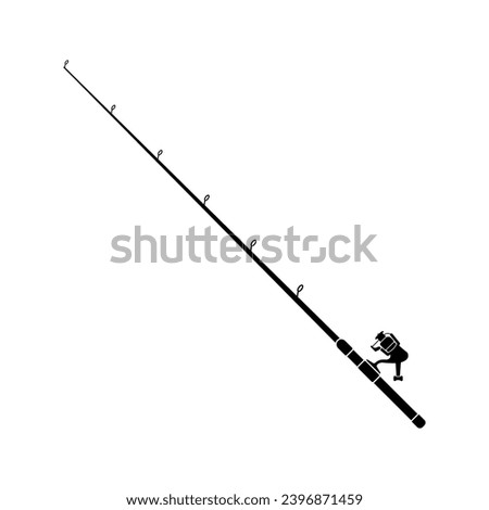 Fishing rod icon vector. Fishing illustration sign. Fish symbol or logo.