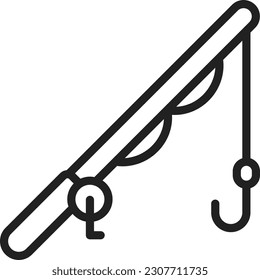 Imagen vectorial del icono de la barra de pesca. Adecuado para aplicaciones web móviles y medios de impresión.
