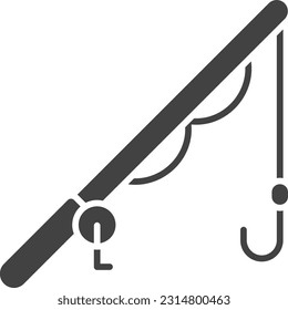 Fishing Rod icon vector image. Suitable for mobile application web application and print media.