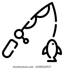 Fishing Rod Icon for web, app, infographic, etc