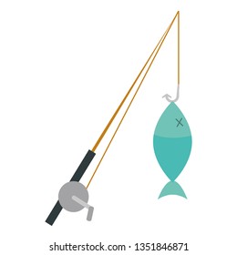 fishing rod isolated icon