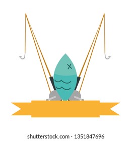 fishing rod isolated icon