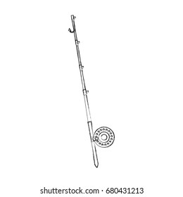 fishing rod isolated icon