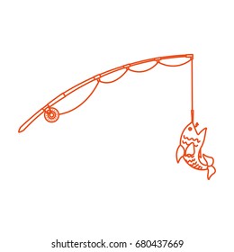 fishing rod isolated icon