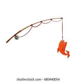 fishing rod isolated icon