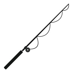 Fishing Rod Leisure Icon. Simple Illustration Of Fishing Rod Leisure Vector Icon For Web Design Isolated On White Background