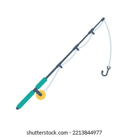 Fishing rod with fishing line Fishermen leisure activities
