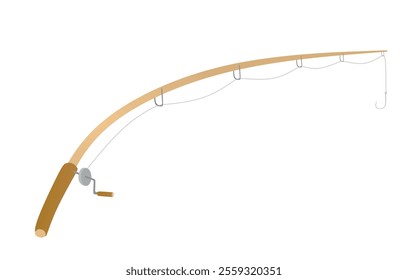 Fishing rod pole. vector illustration