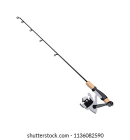 fishing rod realistic vector illustration isolated no background