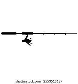 Fishing Rod Silhouette for Outdoor Sports and Recreation