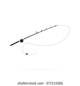 Fishing rod. Spinning illustration. 