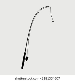 Fishing Rod SVG Printable Vector Design,