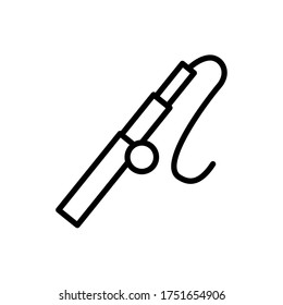 Fishing rod, tool icon. Simple line, outline vector elements of camping icons for ui and ux, website or mobile application