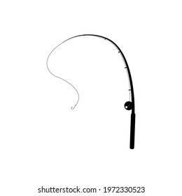 fishing rod vector graphic design illustration template