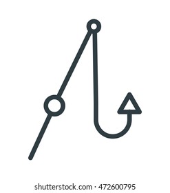 Fishing Rod Vector Icon