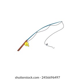 Fishing rod vector icon design