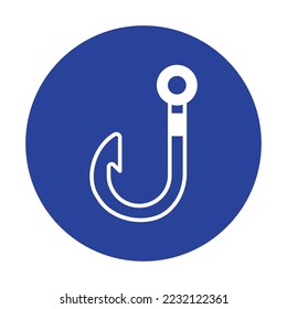 Icono del vector de la barra de pesca totalmente editable

