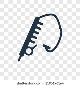 Fishing rod vector icon isolated on transparent background, Fishing rod transparency logo concept