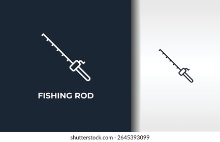 Fishing Rod Vector, Icon Or Logo Sign Isolated Symbol Illustration