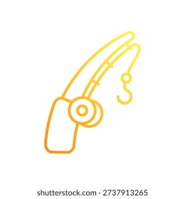 Fishing Rod vector icon stock illustration