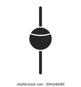 Fishing rod vector icon.Black vector icon isolated on white background fishing rod.