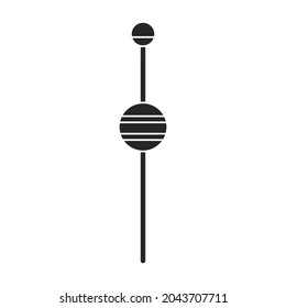 Fishing rod vector icon.Black vector icon isolated on white background fishing rod.