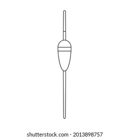 Fishing rod vector icon.Outline vector icon isolated on white background fishing rod.