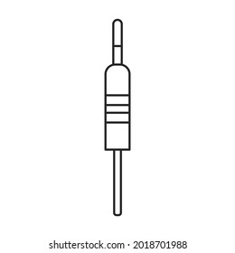 Icono vectorial de la barra de pescar.Icono del vector de contorno aislado en la barra de pesca de fondo blanca.