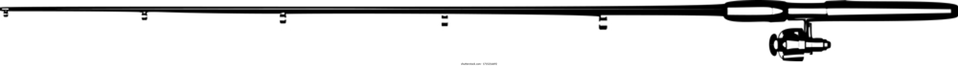 Fishing rod vector illustration on white background