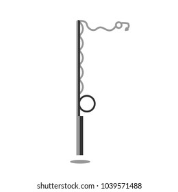 Fishing rod vector on white background