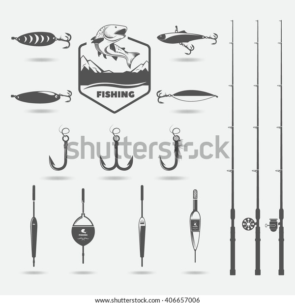 Fishing Rods Fishing Hooks Lure Fishing Stock Vector (royalty Free 