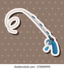 Fishing rods theme elements