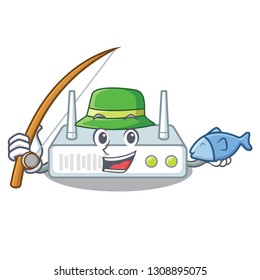 Fishing router isolated with in the mascot