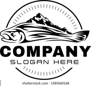 Fishing Salmon Activity Logo Design