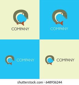 Fishing services or selling company logo