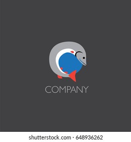 Fishing services or selling company logo