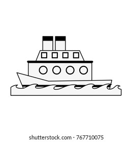 Big Ship Icon Outline Illustration Big Stock Vector (Royalty Free ...