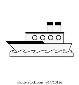 Fishing ship isolated