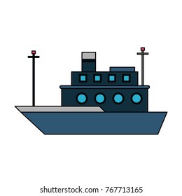 Fishing ship isolated