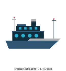 Fishing ship isolated