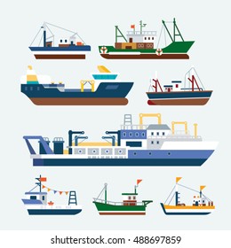 Navios de pesca e barcos