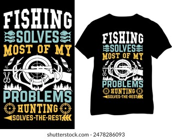 Fishing shirts- Fishing T-shirts- Fishing, Hunting T-shirts- Fisherman loves fishing