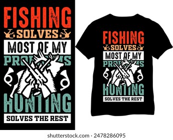 Fishing shirts- Fishing T-shirts- Fishing, Hunting T-shirts- Fisherman loves fishing