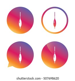 Fishing sign icon. Float bobber symbol.