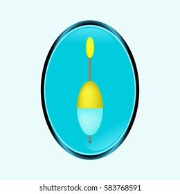 Fishing sign icon. Float bobber symbol. Fishing tackle. Modern UI website navigation. Vector illustration